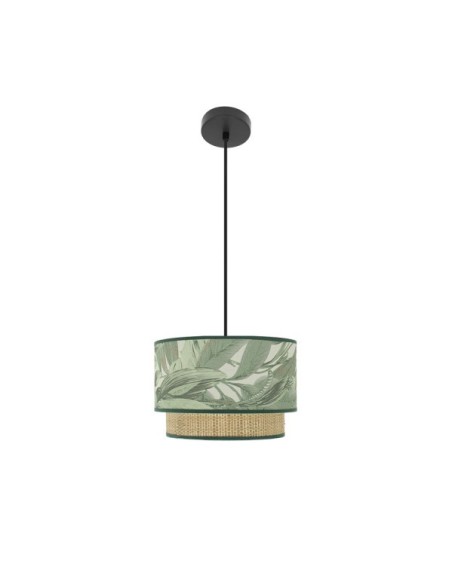 Colgante Congo 30d 1xe27 Negro/verde-natural Fabrilamp | Decoración 
