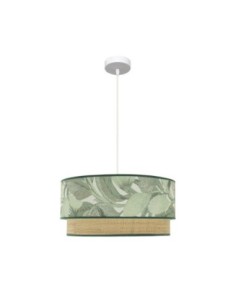 Colgante Congo 50d 3xe27 Blanco/verde-natural Fabrilamp | Decoración 2