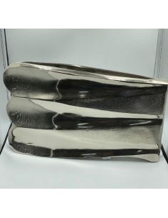 Jarrón ondulado plata 20*35cm