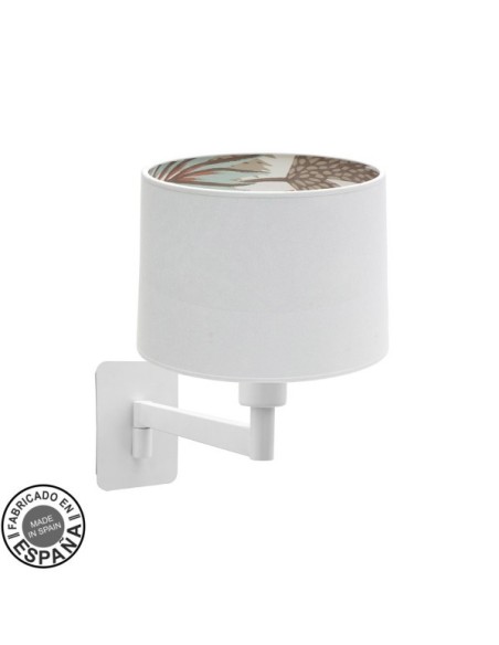 Aplique Tunez 1xe14 Blanco/blanco-estampado Abatible 26,5x22x30cm Fa
