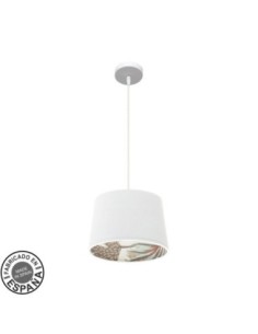 Colgante 30d Tunez 1xe27 Blanco/blanco-estampado Fabrilamp | Decorac