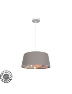 Colgante 40d Tunez 1xe27 Blanco/topo-estampado Fabrilamp | Decoració