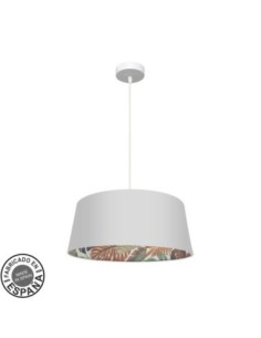 Colgante 50d Tunez 1xe27 Blanco/blanco-estampado Fabrilamp | Decorac