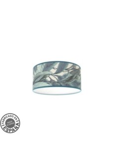Plafon Argel 3xe27 Hoja Azul 15x30x30 Cm Fabrilamp | Decoración Leyv