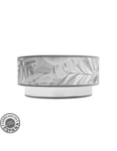 Aplique Camerun 1xe27 Blanco/gris 17,5x30x15cm Fabrilamp | Decoració