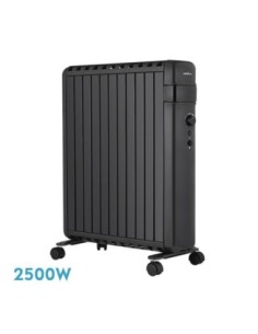 Radiador Aceite Polonia 2500w Negro Aletas Cerradas 11elementos 3pot