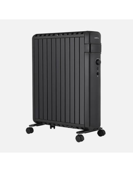 Radiador Aceite Polonia 2500w Negro Aletas Cerradas 11elementos 3pot