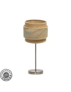 Sobremesa Peq. Samoa 1xe14 Cuero/camel 44x18x18cm Fabrilamp | Decora