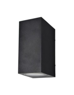 Aplique Exterior Alce 2xgu10 Negro Ip44 14,7x7x9 Cm Fabrilamp | Deco