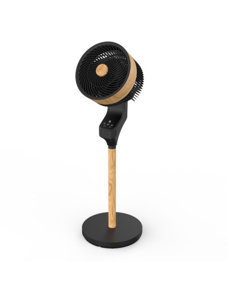 Ventilador Pie Bizancio Negro/haya 50w 3velocidades 95x30x30 Oscilan