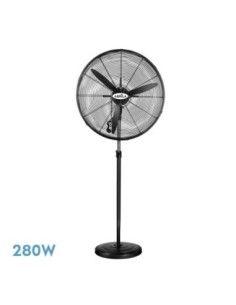 Ventilador De Pie Indust.tormenta Negro 3velocidades 280w 3aspas Fij