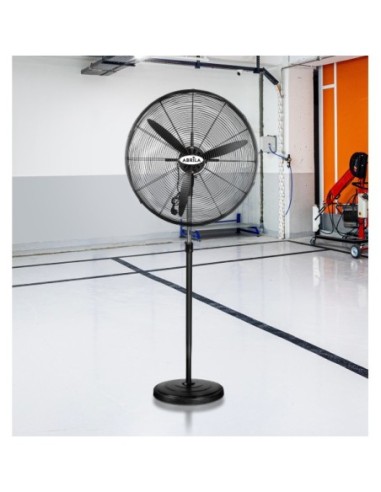 Ventilador De Pie Indust.tormenta Negro 3velocidades 280w 3aspas Fij