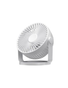 Miniventilador Sobremesa Bretaña Blanco 5w 3+1velocidades Recargable 2