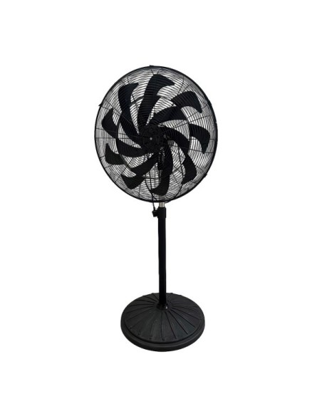 Ventilador Pie Indust.centurion Negro1velecidad 300w 16asp Fijo Y Ro