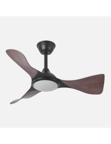 Ventilador Dc Caiman 36w 3600lm Negro/roble 89d 3aspas 6vel 3000-450