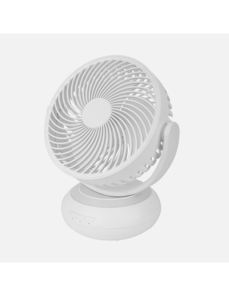 Ventilador Inalambrico Sobremesa Bengali Blanco 5w 3vel Recargable C