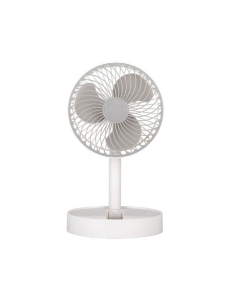 Ventilador Inalambrico Dc Portatil Jerico Blanco/gris 5w 3vel Recarg
