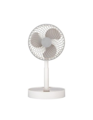 Ventilador Inalambrico Dc Portatil Jerico Blanco/gris 5w 3vel Recarg