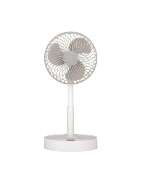 Ventilador Inalambrico Dc Portatil Jerico Blanco/gris 5w 3vel Recarg