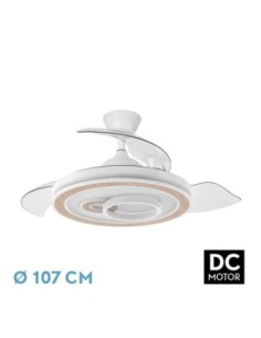 Ventilador Dc Sultan 68w Blanco/haya 3asp.107d 4960lm 3000-4500-6500