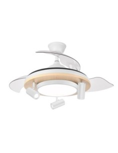 Ventilador Dc Gladiator 37+15w Blanco/haya 3asp.107d 3980lm 3000-450 2