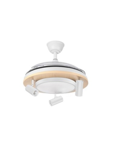 Ventilador Dc Gladiator 37+15w Blanco/haya 3asp.107d 3980lm 3000-450
