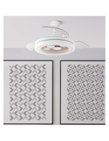 Ventilador Dc Cupido 55w Blanco/haya 3asp.107d 4960l 3000-4500-6500k