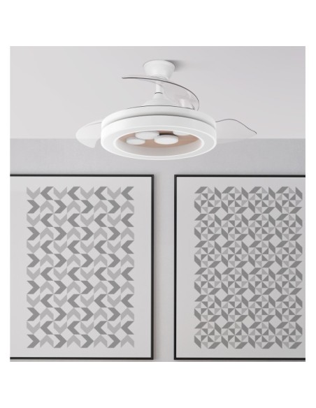 Ventilador Dc Cupido 55w Blanco/haya 3asp.107d 4960l 3000-4500-6500k