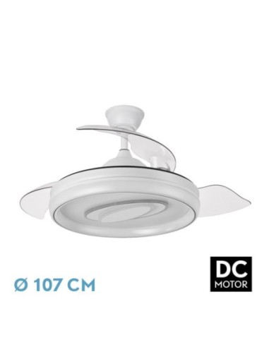 Ventilador Dc Maracana 57w Blanco 3asp.107d 5980lm 3000-4500-6500k R