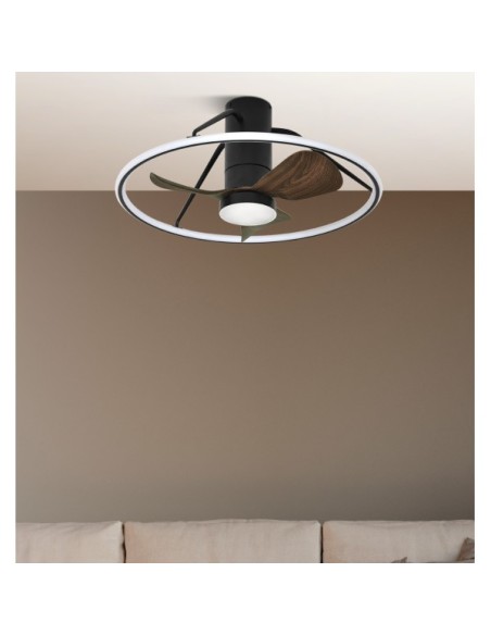 Ventilador Dc Oporto 46w Neg/marr 3asp.66d 4600lm 3000-4000-6000k 6v