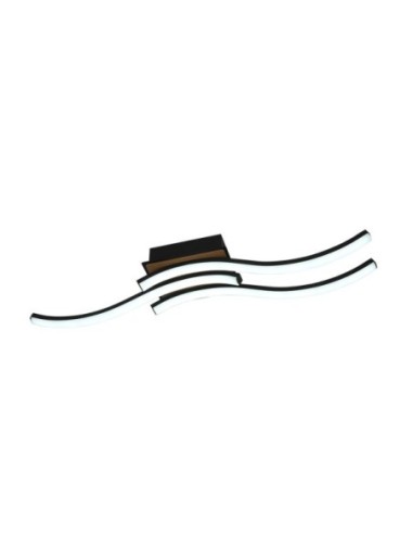 Plafon Murray 48w 3000-4000-6500k Negro/madera 5280lm C/remoto,memor