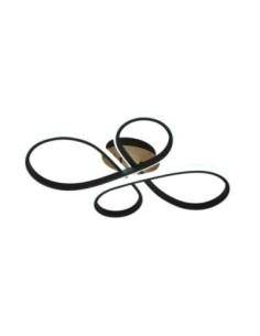 Plafon Bandeira 88w 3000-4000-6500k Negro/madera 9680  Lm C/remoto,m