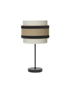 Sobremesa Peq. Cornalina 1x14 Beis/negro  47x18x18cm Fabrilamp | Dec