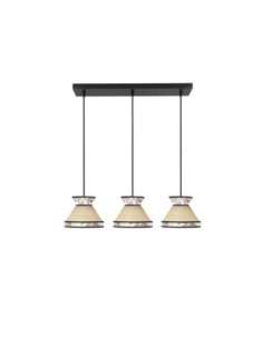 Regleta Constantinopla 3xe27 Beis/rojo Regx68x20cm Fabrilamp | Decor