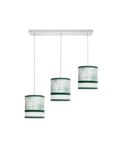 Regleta Caledonia 3xe27 Blanco/verde Regx65x16cm Fabrilamp | Decorac