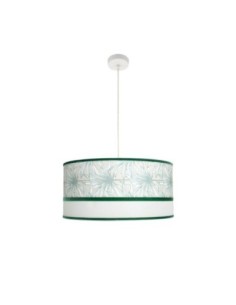 Colgante Caledonia 3xe27 Blanco/verde Regx60x60cm Fabrilamp | Decora