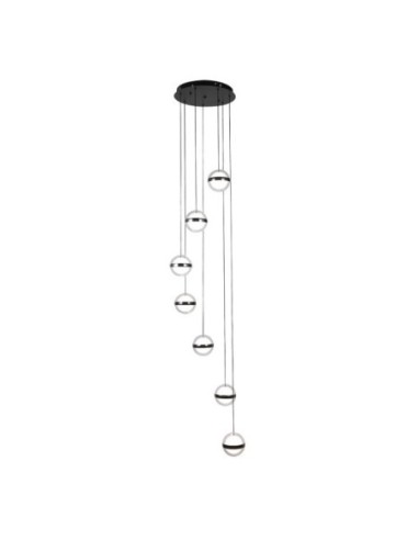 Plafon Colgante People 7l Negro 196w 3000-4000-6000k 15288lm Remoto 