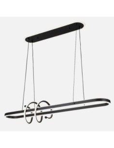 Colgante Paper Negro 185w 3000-4000-6000k 16380lm  C/luz Ambiente Re 2