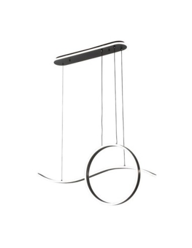 Colgante Style Negro 205w 3000-4000-6000k 17940lm  C/luz Ambiente Re