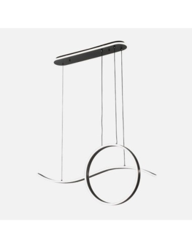 Colgante Style Negro 205w 3000-4000-6000k 17940lm  C/luz Ambiente Re