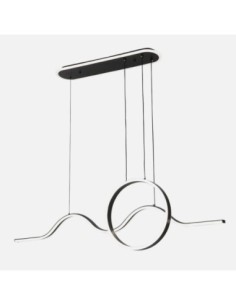 Colgante Year Negro 177w 3000-4000-6000k 15756lm  C/luz Ambiente Rem 2