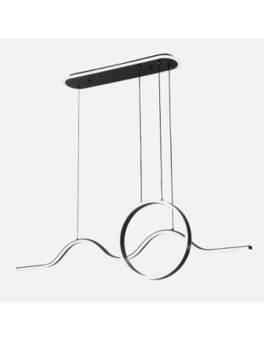 Colgante Year Negro 177w 3000-4000-6000k 15756lm  C/luz Ambiente Rem