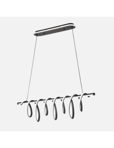 Colgante Premium Negro 157w 3000-4000-6000k 13884lm  C/luz Ambiente 