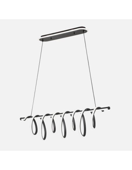 Colgante Premium Negro 157w 3000-4000-6000k 13884lm  C/luz Ambiente 