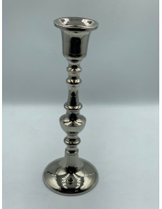 Portavelas plata 20cm
