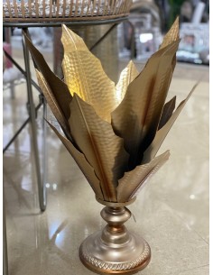 Jarrón hojas dorado 41*57cm 2