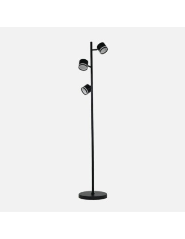 Pie Salon Ortiga 3 X Gx53 Negro 27w 2400lm Orientable Bombillas Incl
