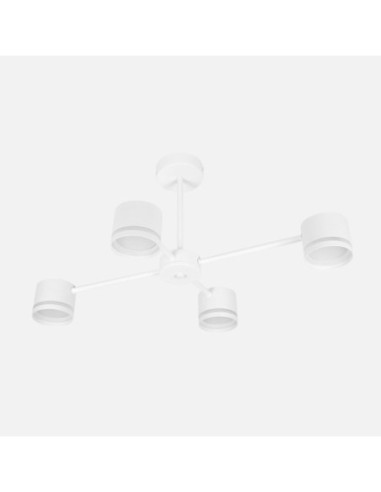Lampara Ortiga 4 X Gx53 Blanca 36w 3200lm  Bombillas Incluidas 30x65