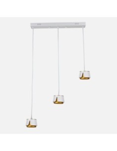 Regleta Domenica 3 X Gx53 Blanco/oro 27w 4000k 2400lm Bombillas Incl