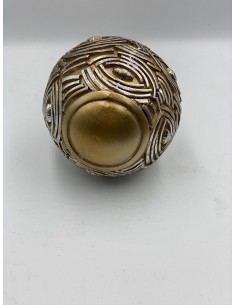 Bola decorativa relieve dorado 10*10cm 2